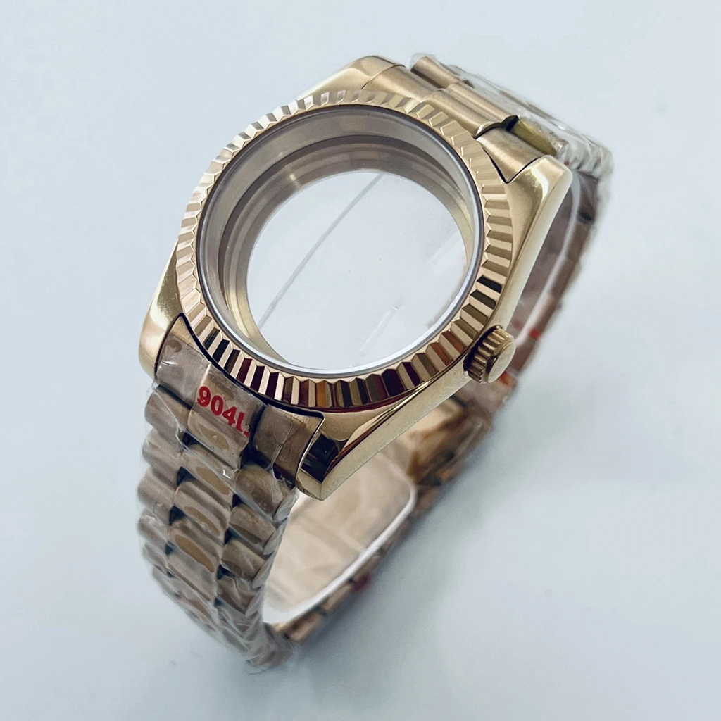 High Quality 36mm 40mm Rose Gold NH34 NH35 NH36 NH38 NH39 NH70 NH72 ETA2824 PT5000 Watch Case With Sapphire Crysta Watch Parts