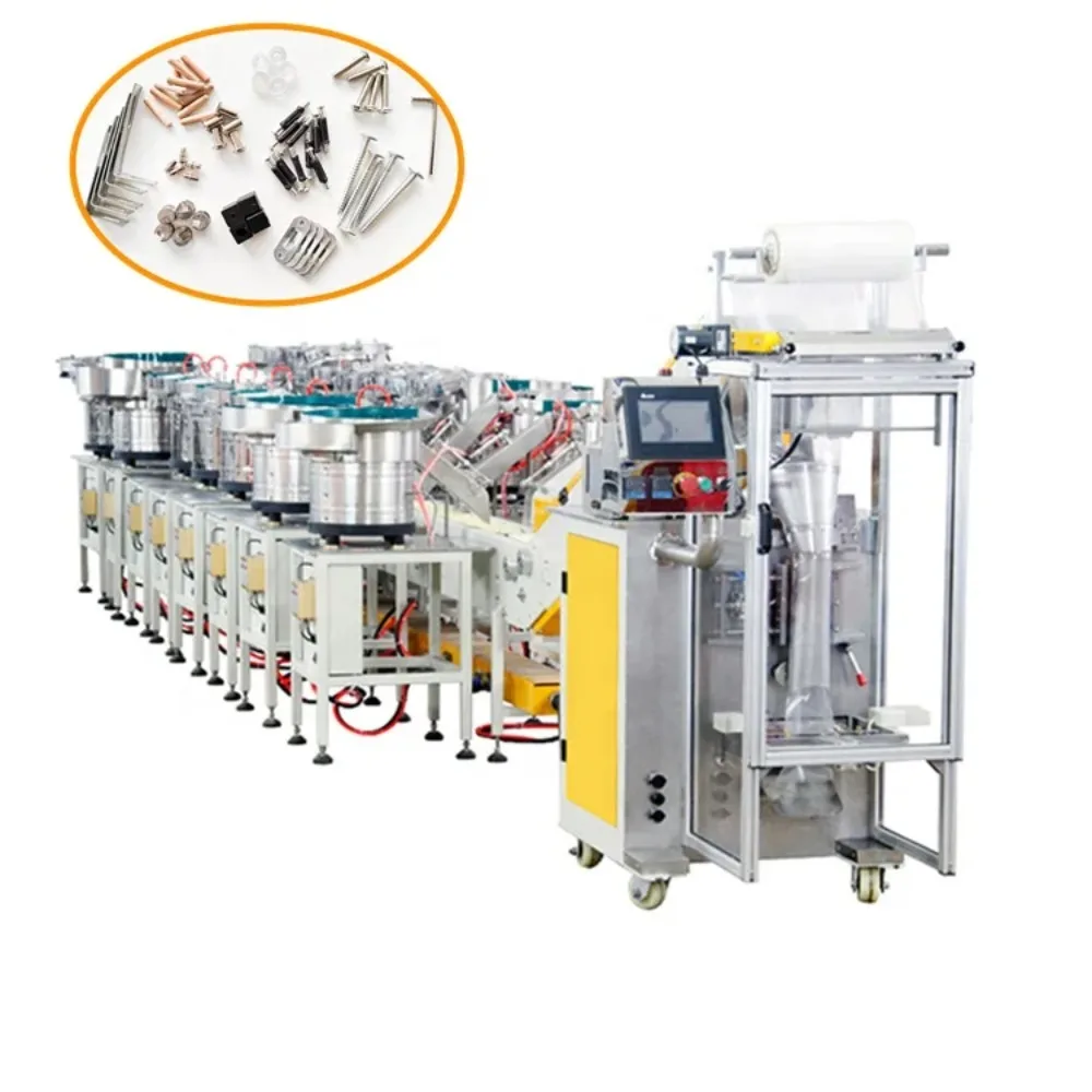 PLC Control Automatic Fastener Counting and Packing Machine | High Speed Industrial Hardware Parts Packaging Line for Factory