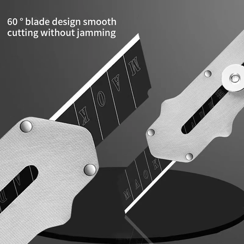 New Stainless Steel Utility Knife Steel Wallpaper Knife Holder Durable Sturdy Fast Cutting Manual Lock