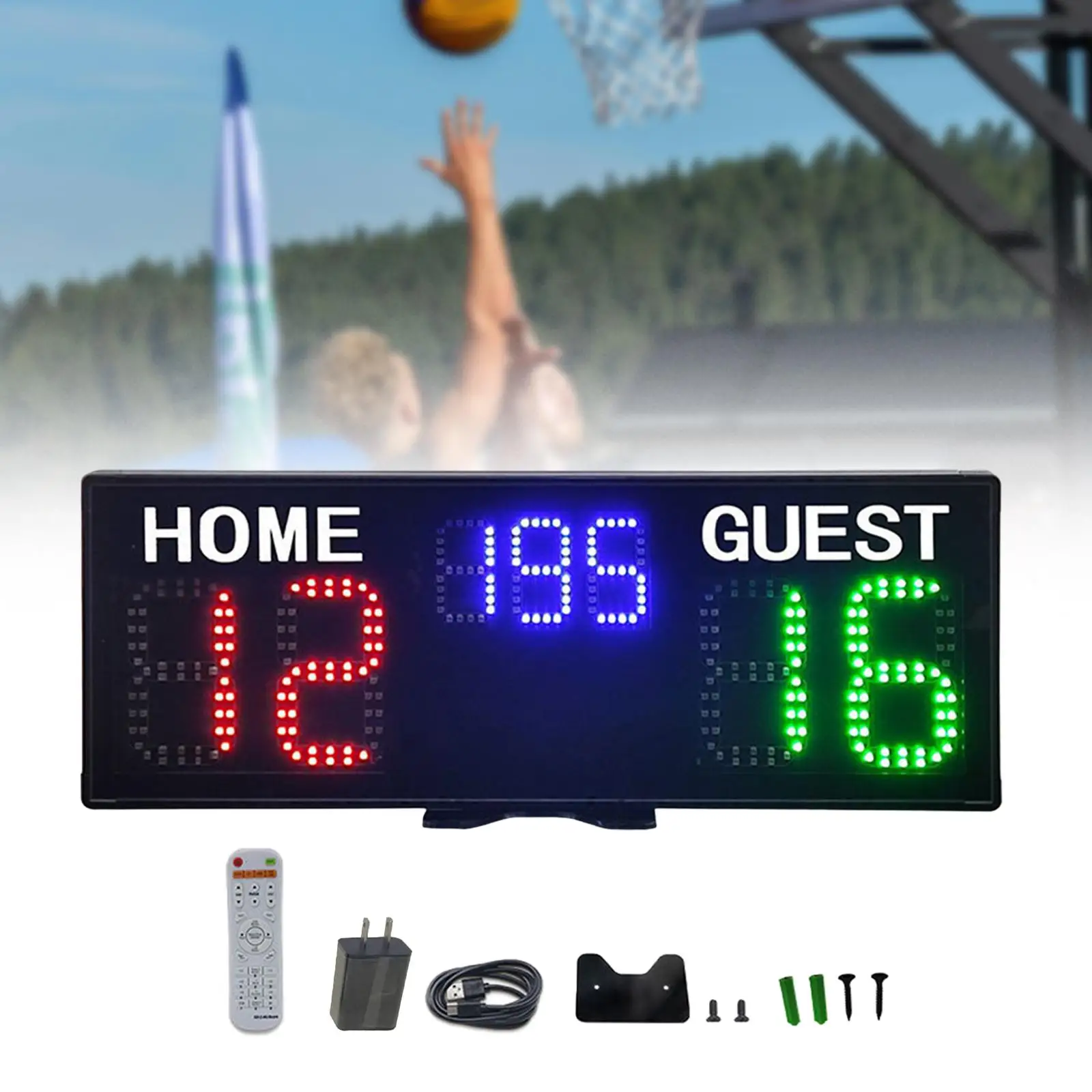 Electronic Basketball Scoreboard 7 Digit Scoreboard Score Clock Score Keeper