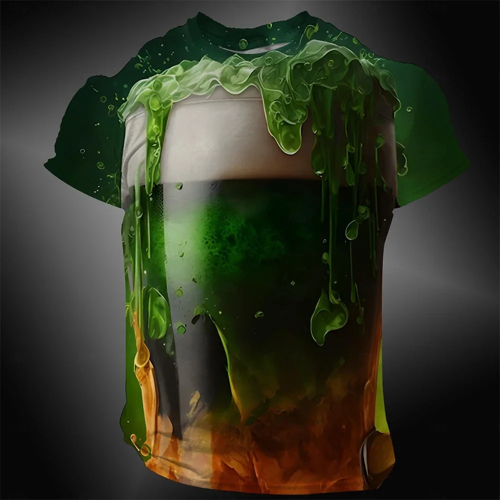 

Fashion Designer Clothing NEW Men's T Shirt Tee Oktoberfest Beer Crew Neck Clothing Apparel 3D Print Street Daily Short Sleeve