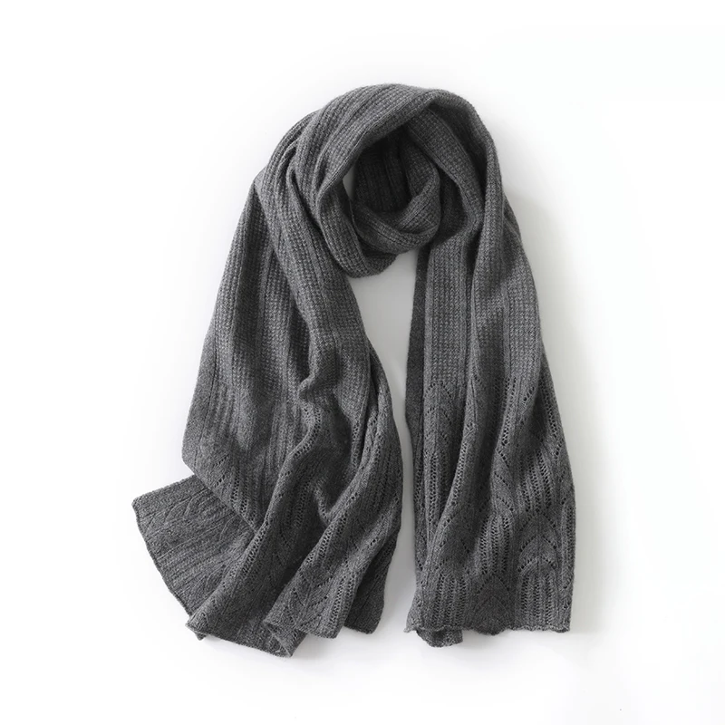autumn-winter-scarf-100-cashmere-solid-color-knitted-neck-warmer-fashionable-long-shawl-versatile-unisex-new-warm