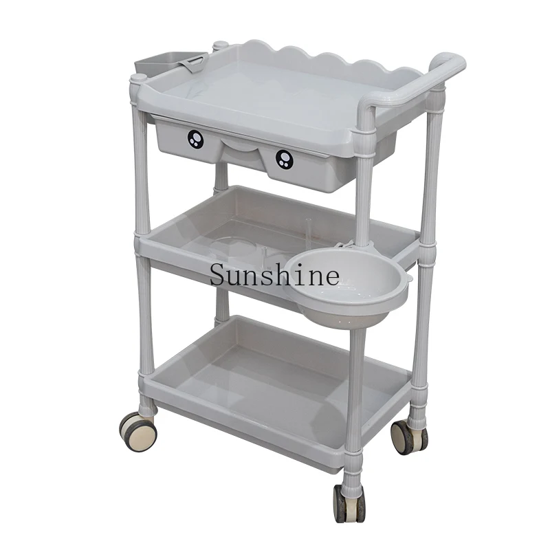

Beauty salon special trolley plastic tattoo embroidery eyelash shaping instrument rack