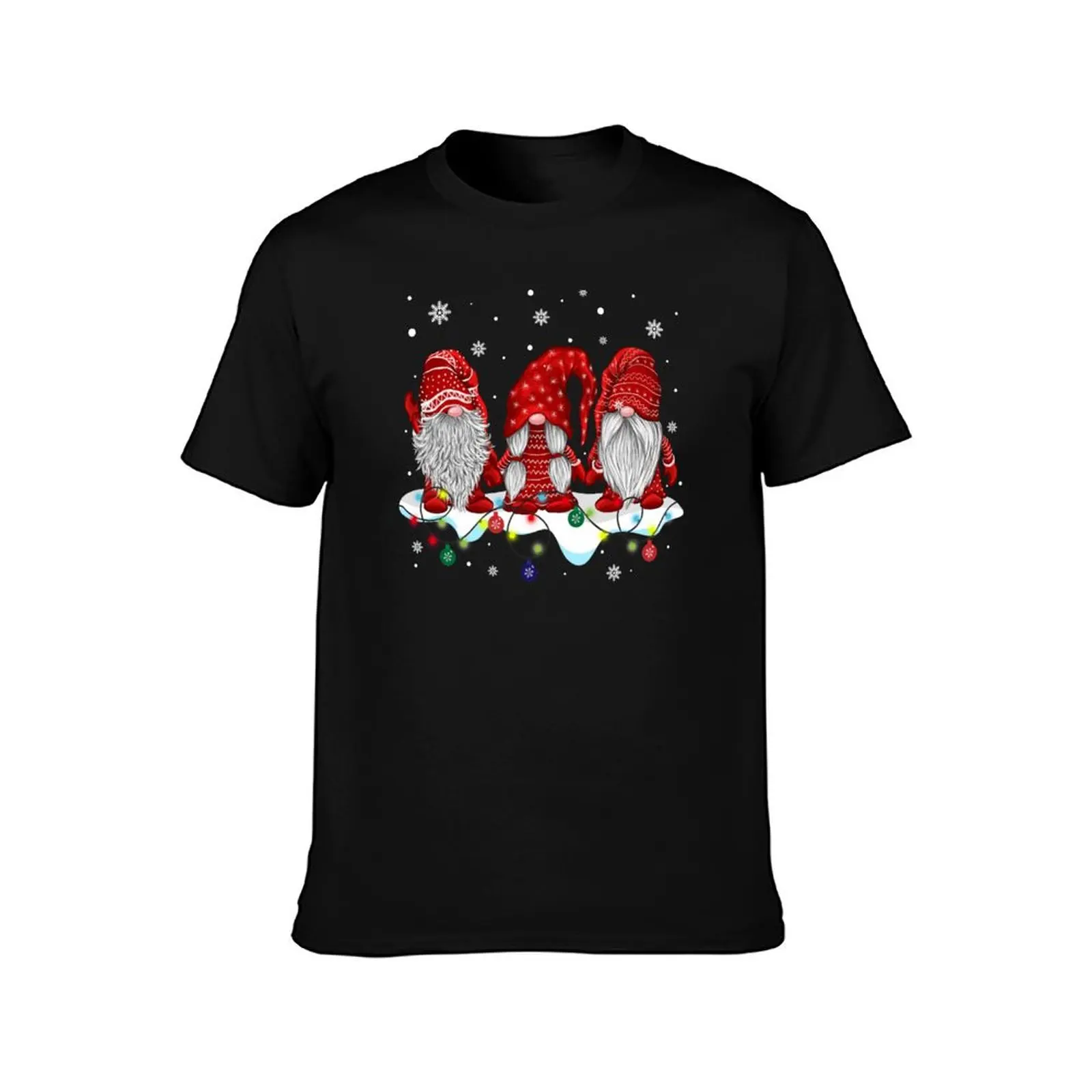 Hanging With Red Gnomies Santa Christmas Gnome Themed Shirts Matching Family Friends Pajamas Xmas T Shirt T-Shirt