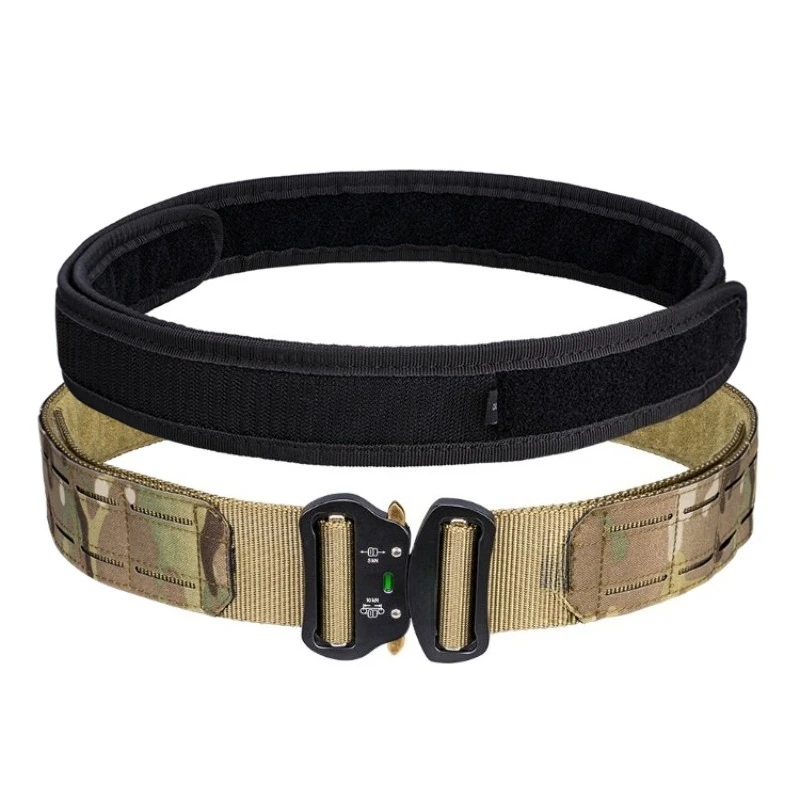 

2-Inch belt, cut-in-one camouflage waist seal, metal buckle belt