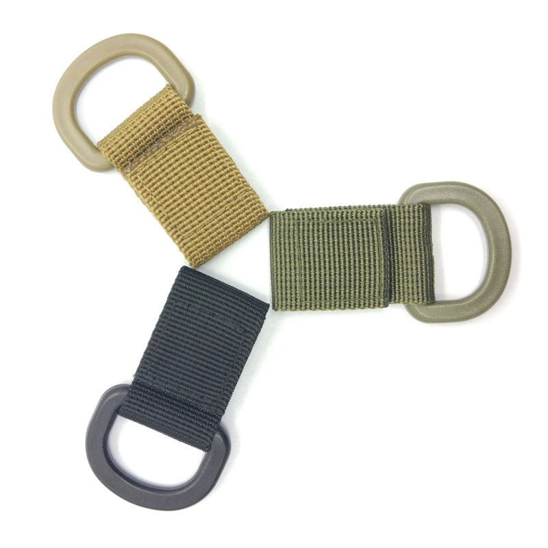Tactical Webbing D-Ring Hook Hanger for Belt Molle Gear Nylon Strap Key Holder Outdoor Camping Hiking Hunting Tool Accessories view 4