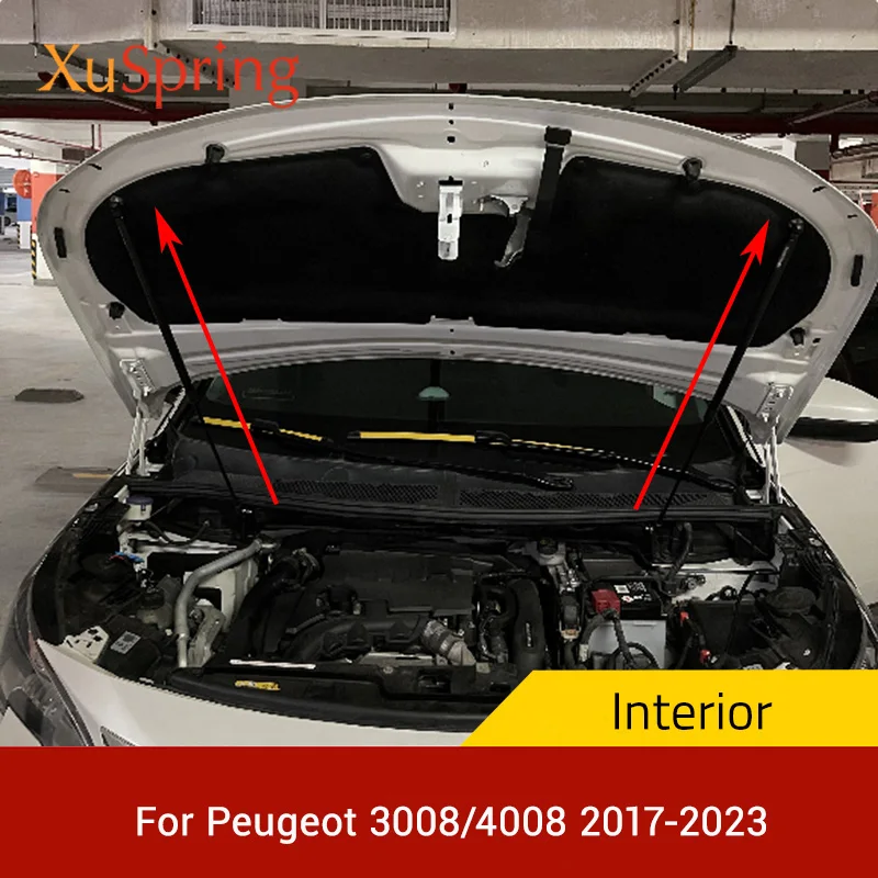 For Peugeot 3008/4008 2017-2023 Car Front Hood Engine Cover Hydraulic Rod Strut Spring Shock Bars Bracket Car Styling