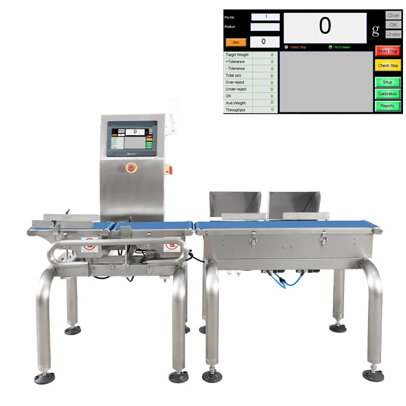 On-line Digital Checking Scale for Bottles, Cans and Bags Production Line Belt Conveyor Weight