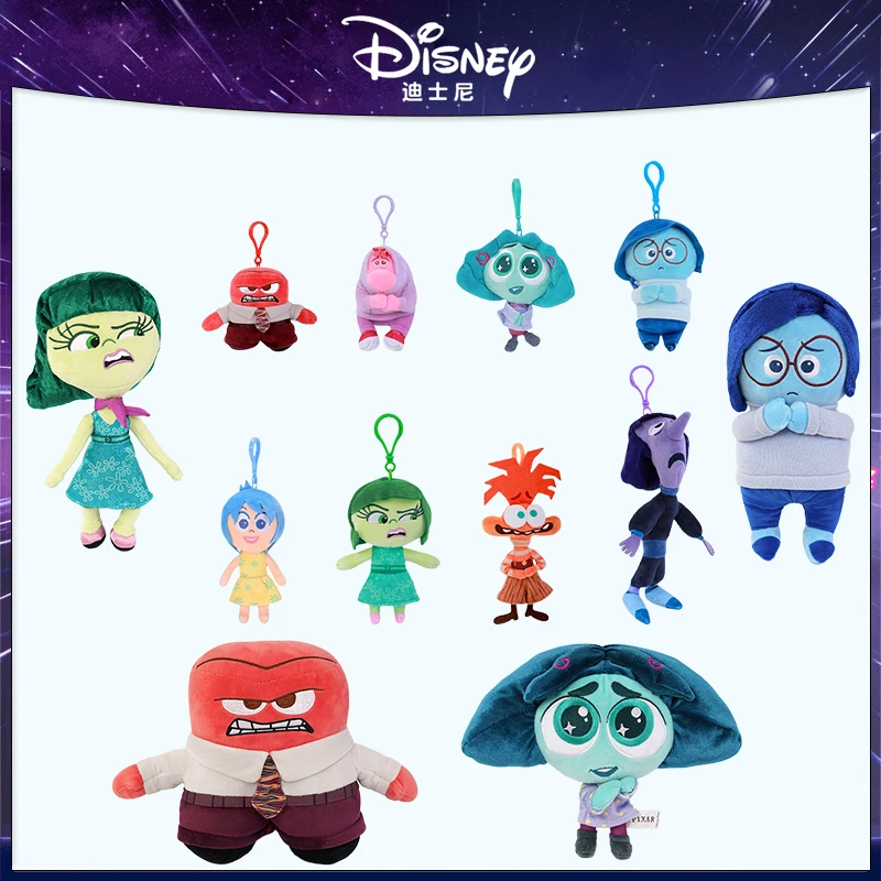 

Disney Inside Out Envy Anxiety Anger Disgust Sadness плюшевая игрушка аниме кукла брелок детские игрушки подарок на день рождения