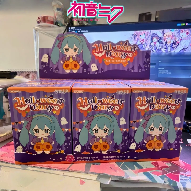 

Подлинная серия Gong Hatsune Miku на Хэллоуин, дневник, плюшевая слепая коробка, аниме-подвеска, игрушка, модный подарок для фанатов, декор на складе-рюкзак