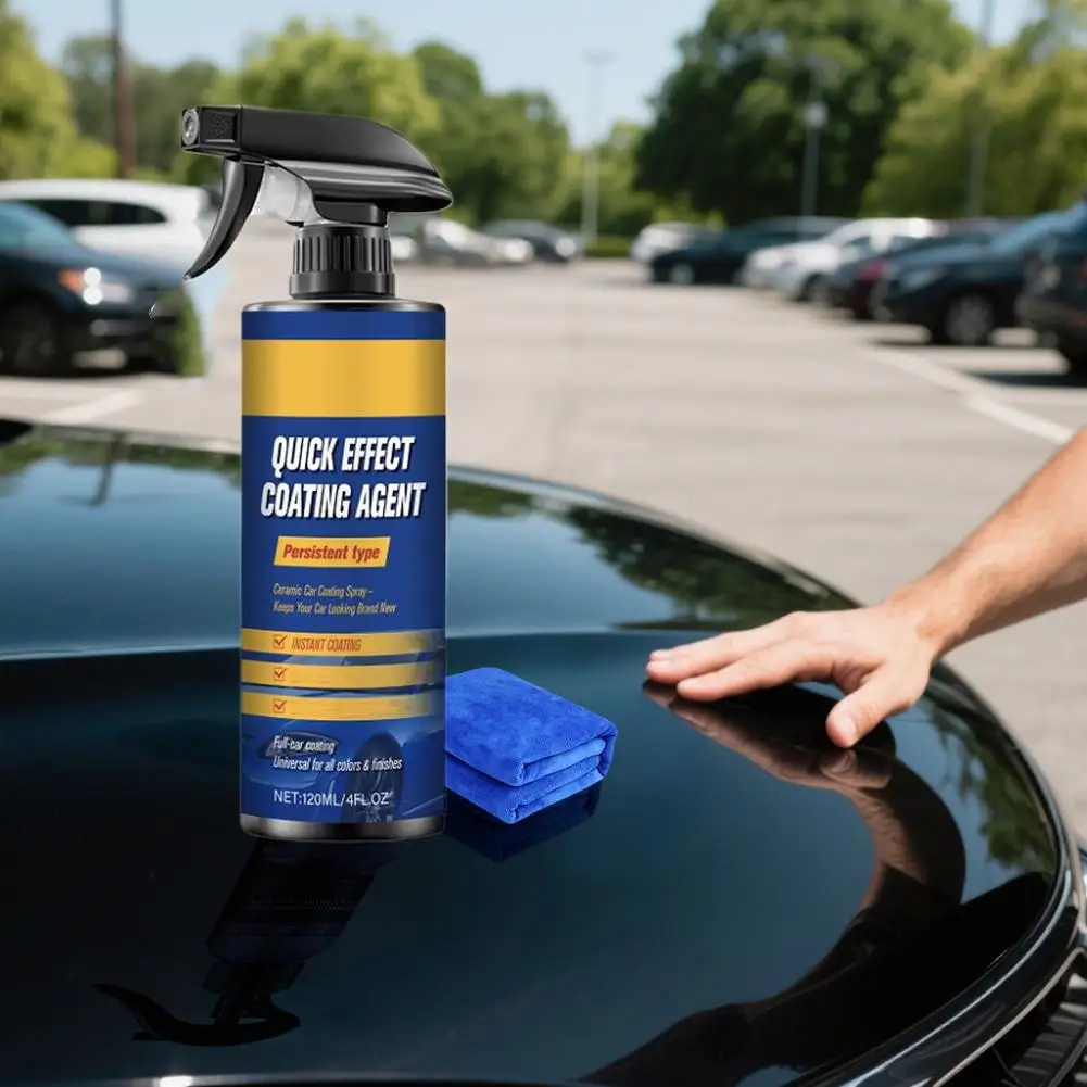 Car Quick-acting Coating Agent Spray 3 In 1 High Protection Quick Car Coatings Spray Car Paint Brightening Spray Car Care Fluid