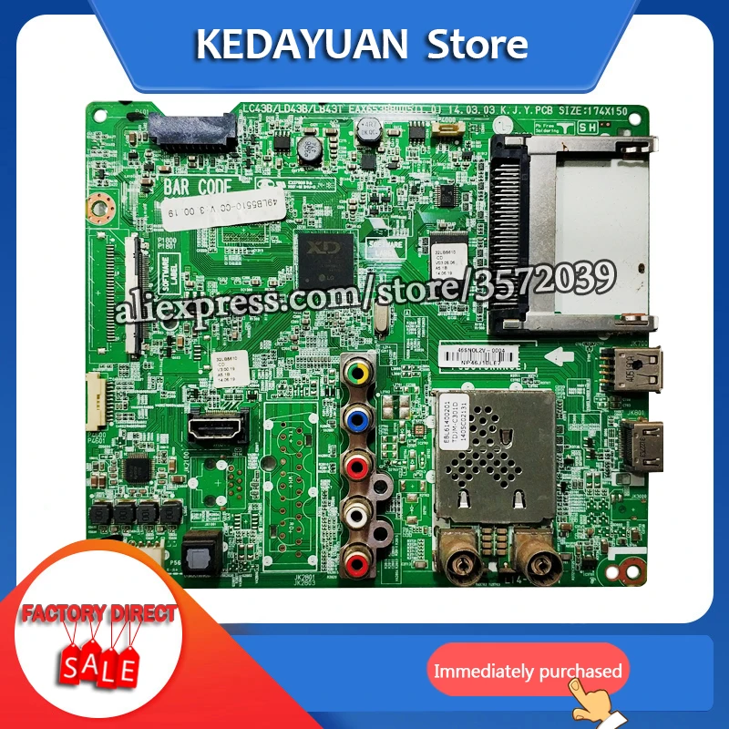 free shipping   100% test  for  42LB5670-CR motherboard EAX65388005(1.0) screen LC420DUE