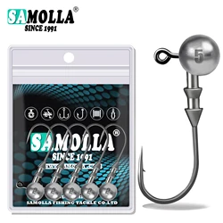 New Fishing Hooks Jig Head Hook Rockfish Ajing For Soft Worm Lure Bass Fish Pesca Goods 3.5-14g Bass Fish Pike Trout Accessories