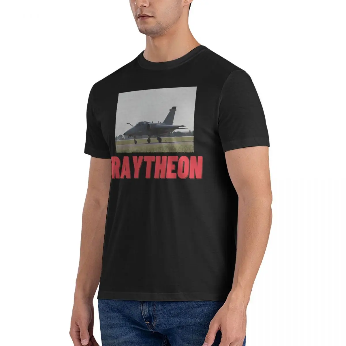 Fighter T-Shirt Men Raytheon Company Creative Cotton Tees Round Neck Short Sleeve T Shirts Printed Tops