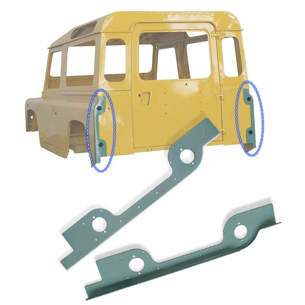2pcs Taillight frame sealing cover Anti-collision strip for old land rover defender Bracket Heavy Duty Steel
