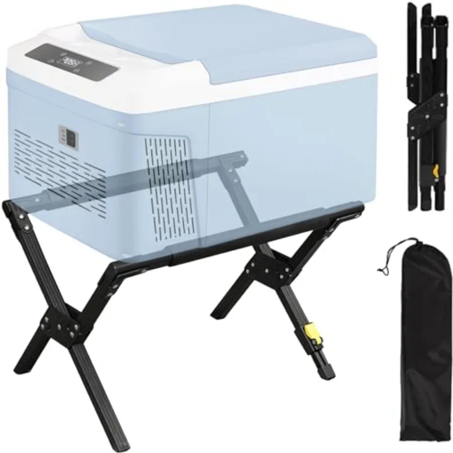 

Folding Cooler Stand with Carry Bag, Cooler Holder Leg Adjustable, Portable Box Stand, Anti-Slip for Camping Hiking BBQ Cooking