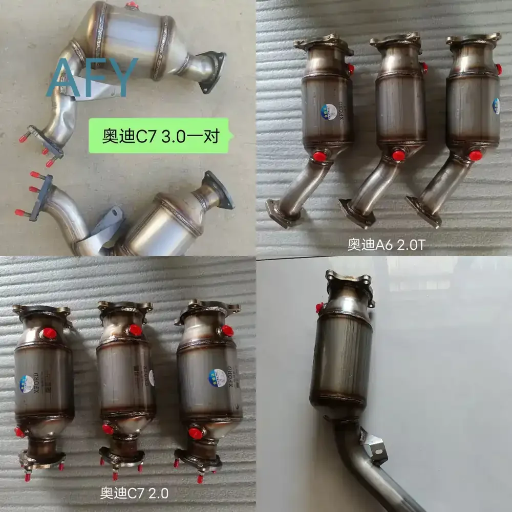 for Audi A4 A6 A8 Q5 C7 2.0L 3.0L Catalytic Converter Exhaust Emission Control System Replacement Part for Automotive Exhaust