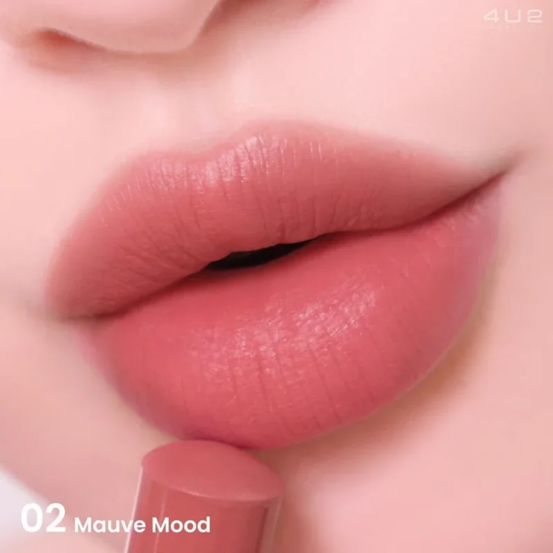 Tailandia 4U2 bálsamo mate lápiz labial suave mate taza antiadherente lápiz labial resistente al agua de larga duración cosméticos de maquillaje de belleza