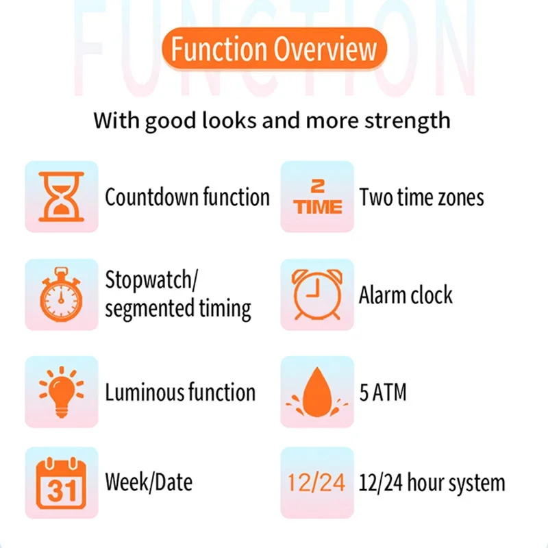 산다 브랜드 새 남녀 전자시계 패션 사각 다이얼 카운트다운 타이머 방수 시계 LED 야광 디지털 스포츠 시계