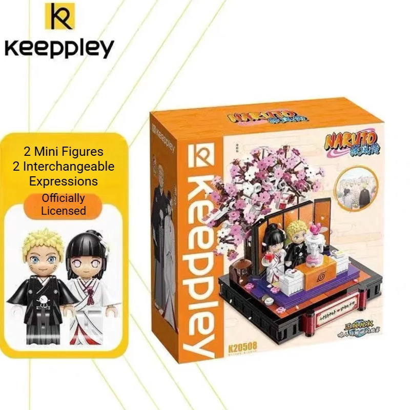 Keeppley Naruto Bouwstenen Gaara Vs. Deidara Naruto en Hinatas Bruiloft Model Ornamenten Kawaii Gemonteerd Speelgoed Verjaardagscadeau