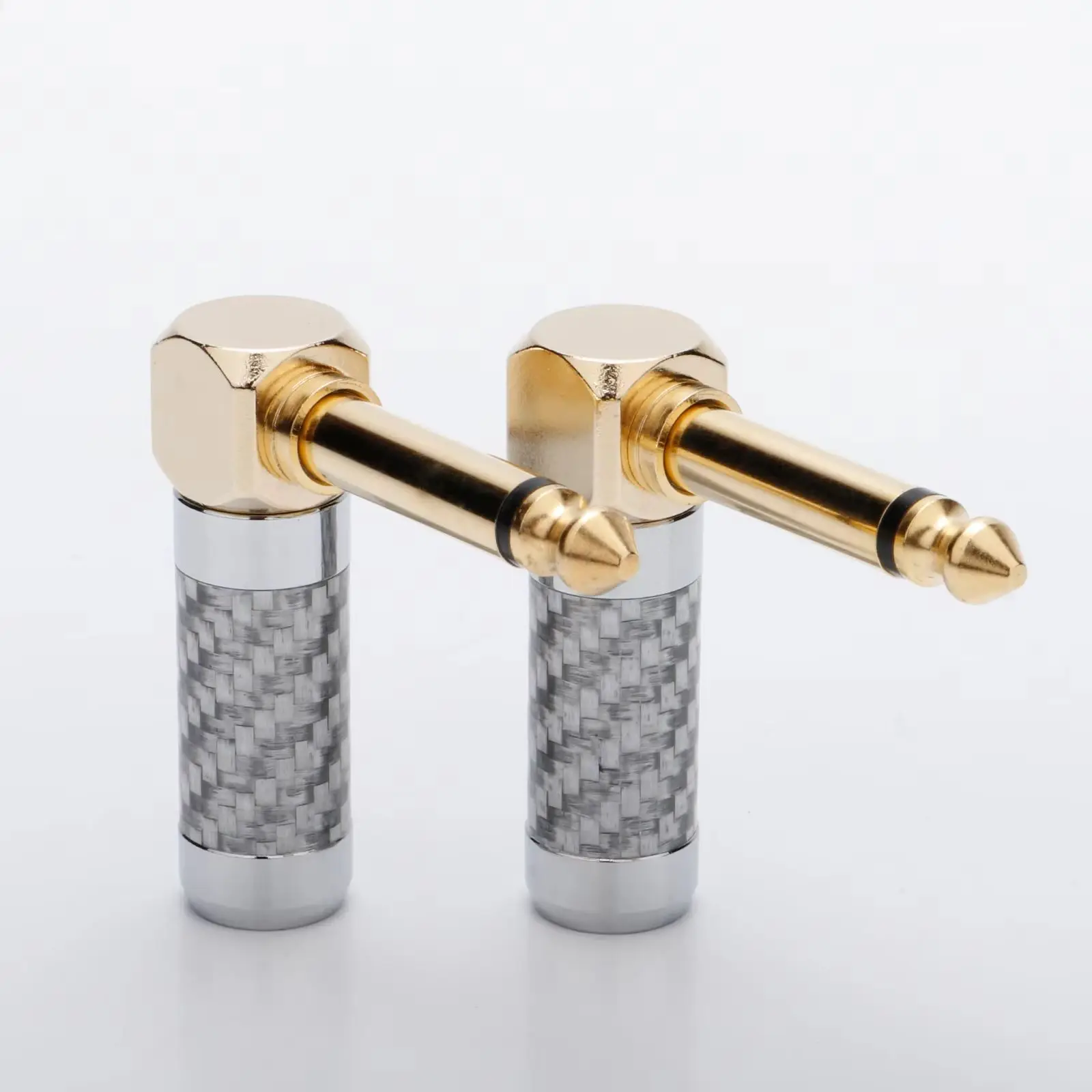 6.35mm TRS Stereo Jack 6.5mmTS Male Plug Wire Connector Guitar Microphone Headphone Wire Connectors AUX Audio Adapter Solder