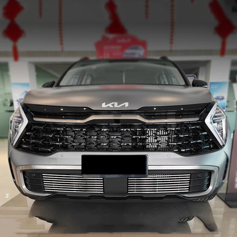 Car Front Grill Mesh Head Engine Protect Cover Anti-insect for Kia Sportage NQ5 2022 2023 2024 Accessories Auto Kit Style