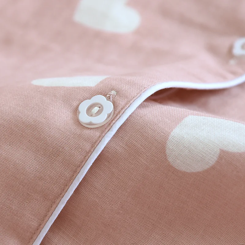 2026 Neues Frühlings- und Herbst-Pyjama-Set für Damen, 100% Baumwolle, Langarmhose, Zweiteiliges Set, Lieblich und Süß, Heimtextilien-Set – Detail 10