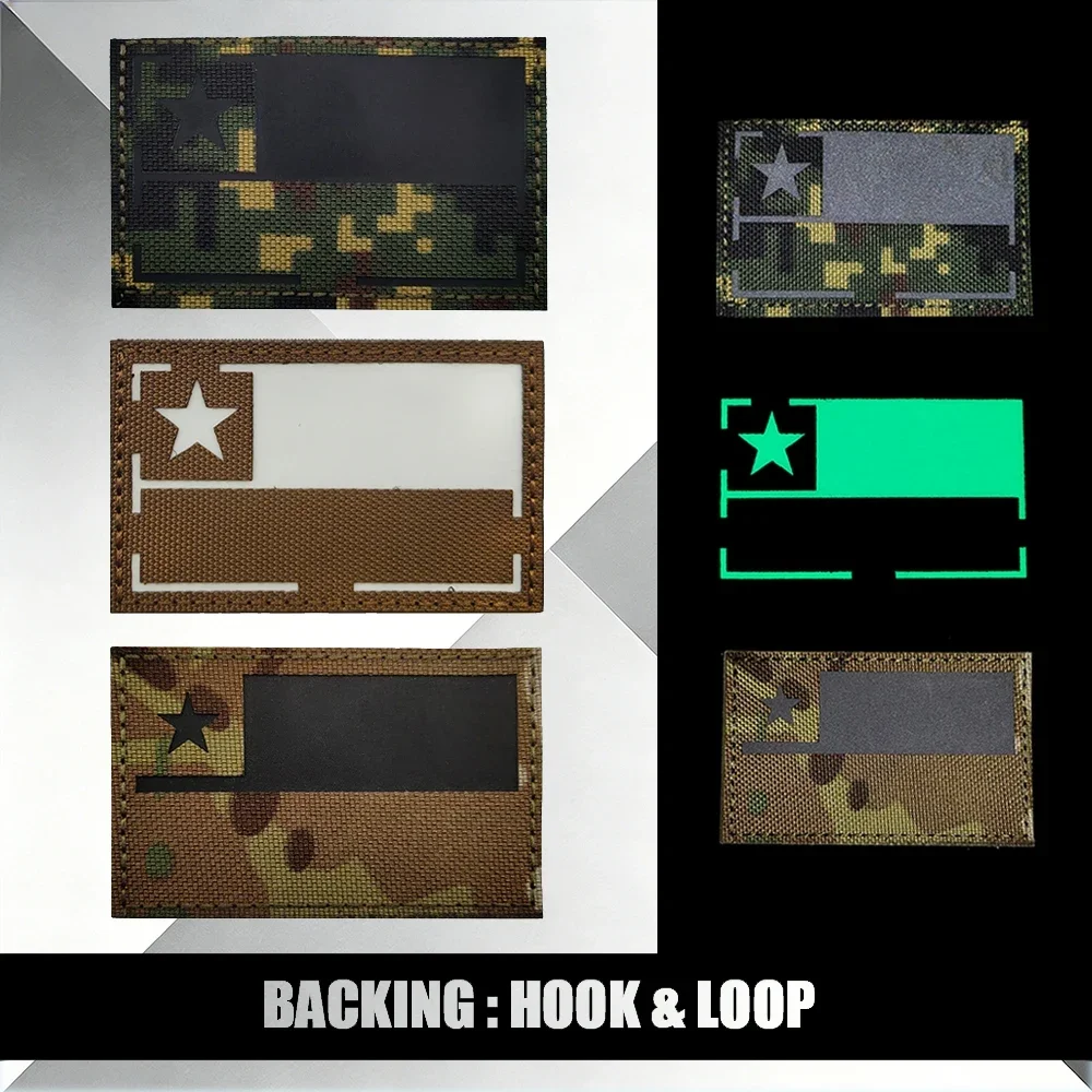 

Тактические нашивки с флагом Чили, светоотражающие ИК, для курток, на плечо, для самостоятельного пришивания, с креплением на липучке