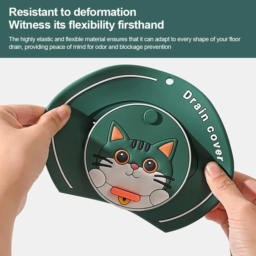 Portable Insect-proof Floor Drain Cover Reusable Drain Stopper Kitchen Sink Seal Mat Anti-Odor Sewer Pipe Cover Universal