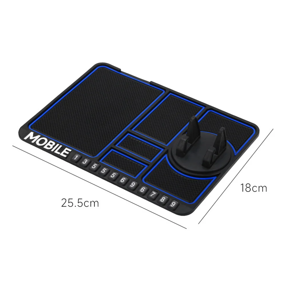 Multifuncional Silicone Car Mat Auto Phone Holder Armazenamento Pad Navegação Stand Dash Phone Mount Silicone Dashboard Car Pad Mat