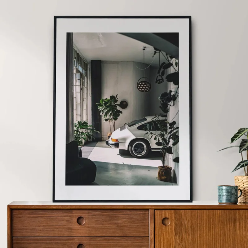 Nordische Vintage-Wandkunst in Schwarz-Weiß, klassische Supercar-Straßenkunst, HD-Ölgemälde auf Leinwand, Poster und gedruckte Heimdekoration, Geschenke