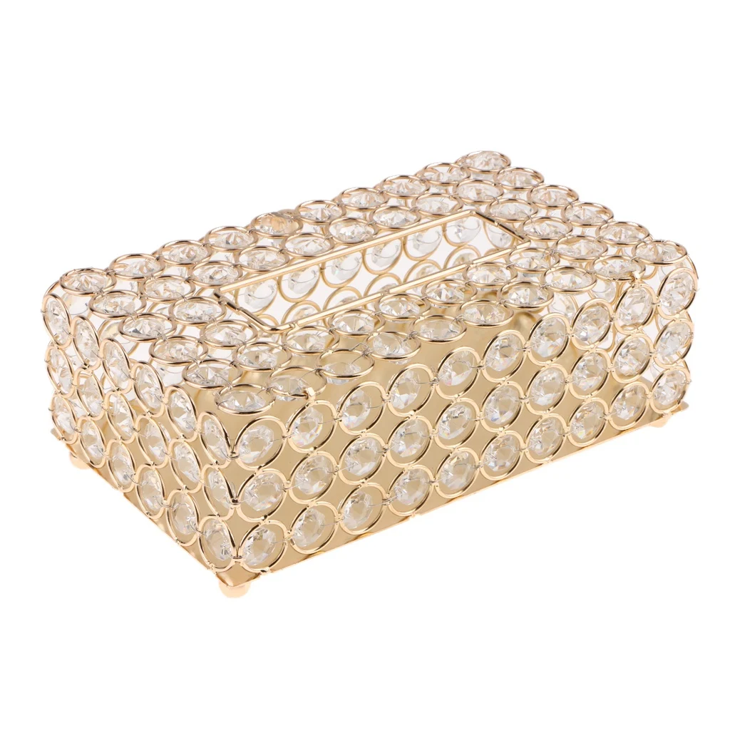 

Crystal Facial Tissue Box Holder Crystal Square Napkin Dispenser Bedroom Office Hotel Cafe Coffee House Bar