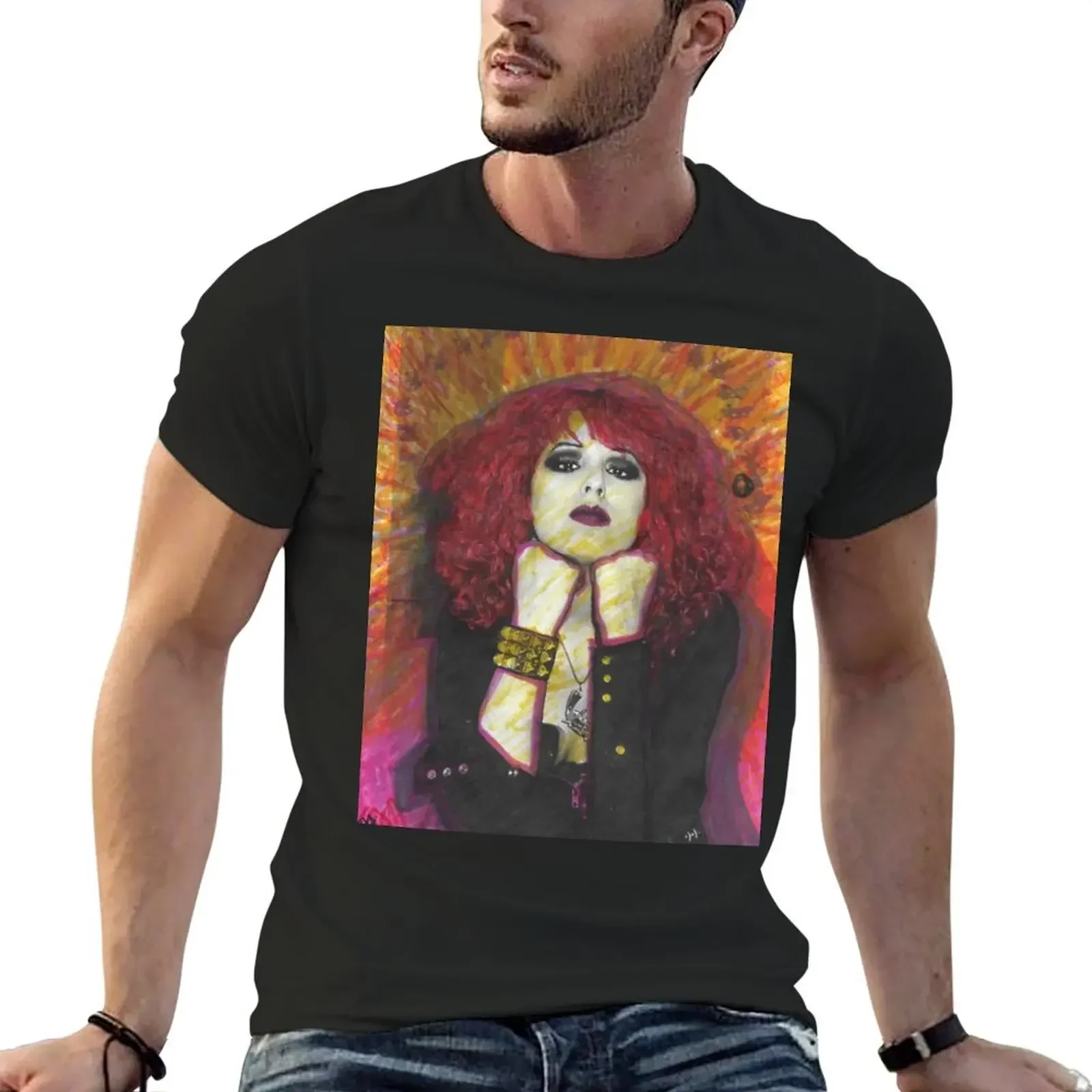 

Nancy Spungen pop art by Lexa Vonn T-Shirt blue archive luxury designer customizeds shirts graphic men clothes