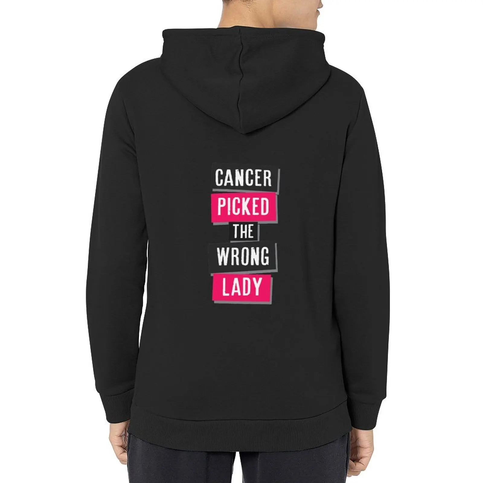 

Cancer Picked the Wrong Lady - Cancer Survivor Gifts Hoodie men's clothes autumn jacket men new in hoodies