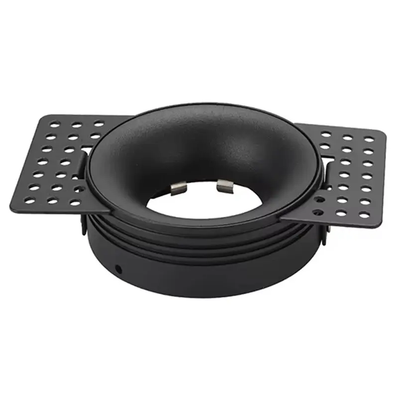 AB42-Frameless Recessed Round Spot Light LED Ceiling Downlight Fitting MR16 Bulb Holder Adjustable Frame