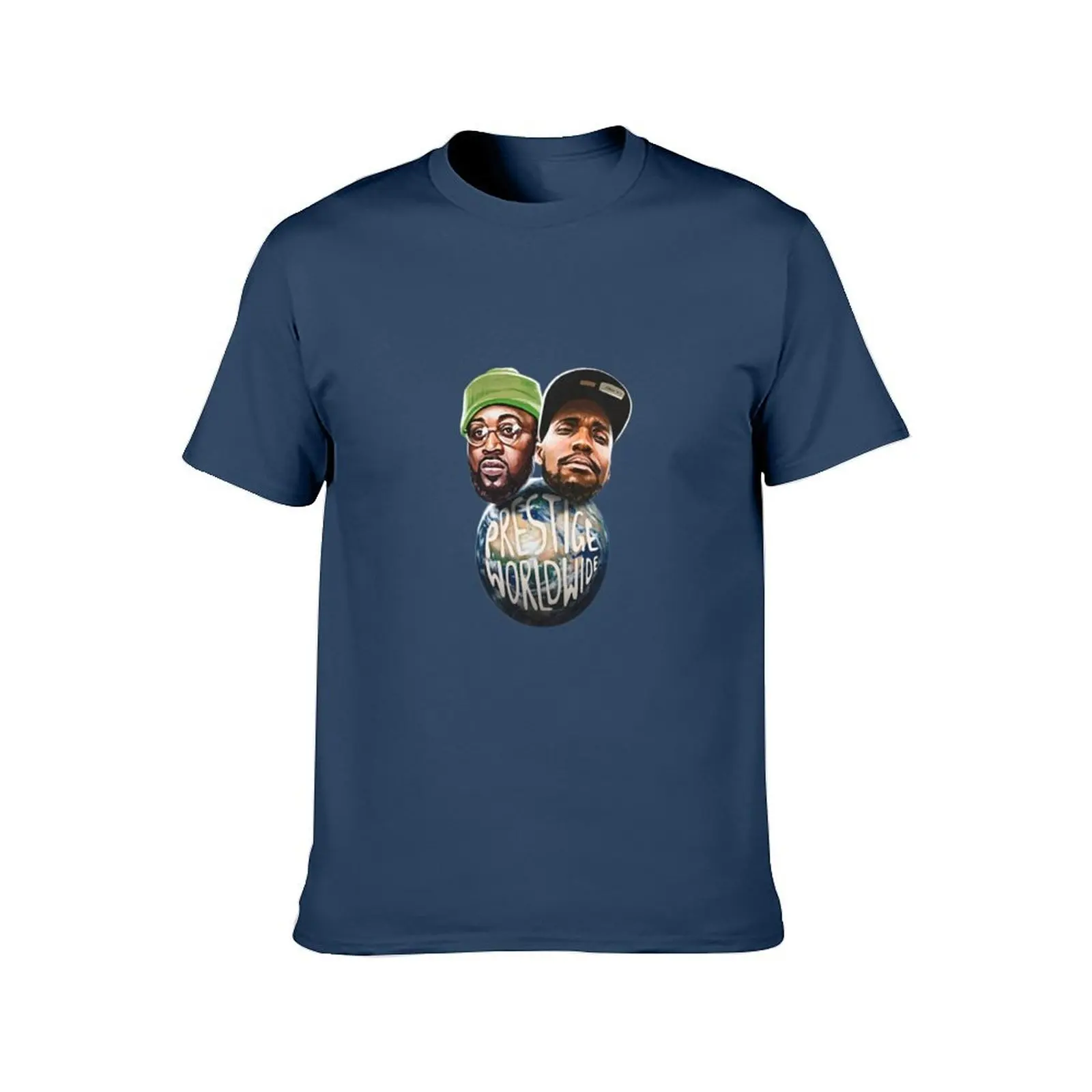 برستيج Worldwide Smoke DZA & Curren$y تي شيرت رجل تي شيرت جرافيك تي شيرت قطن 100% رجل تي شيرت جرافيك تي شيرت