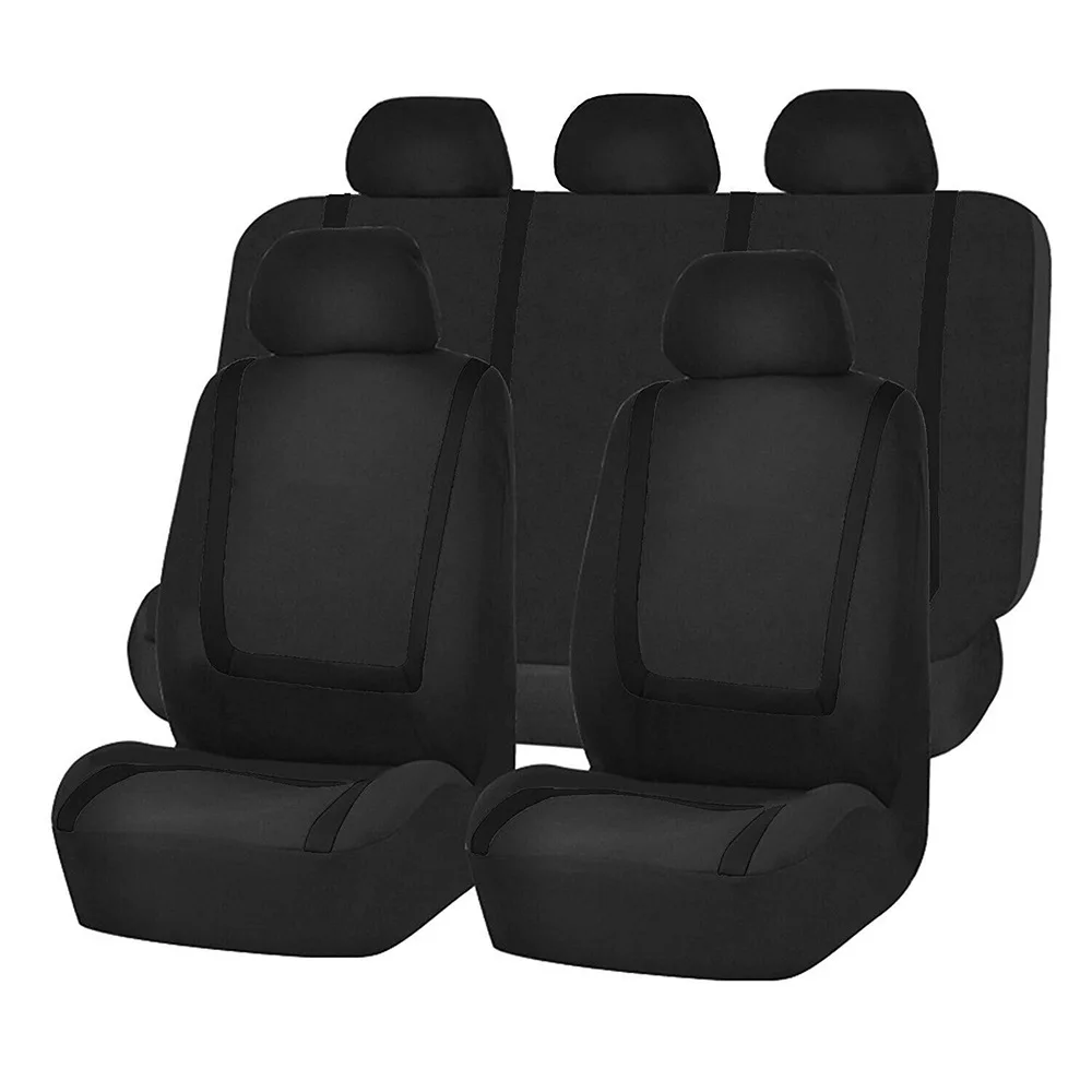 Universal Stripe Style Car Seat Covers Polyester Fabric Leather Protector for Vehicle Seats
