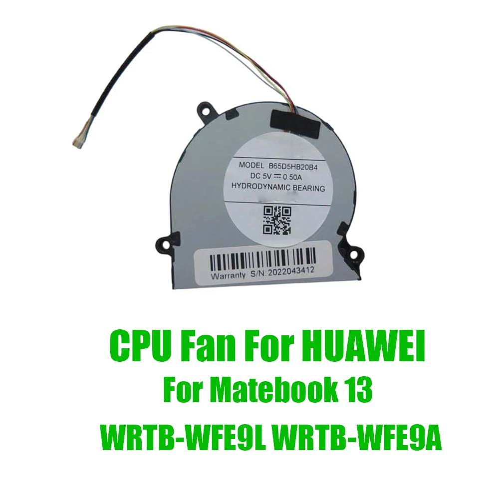 For HUAWEI For Matebook 13 WRTB-WFE9L WRTB-WFE9A DC5V Replacement Laptop CPU Fan