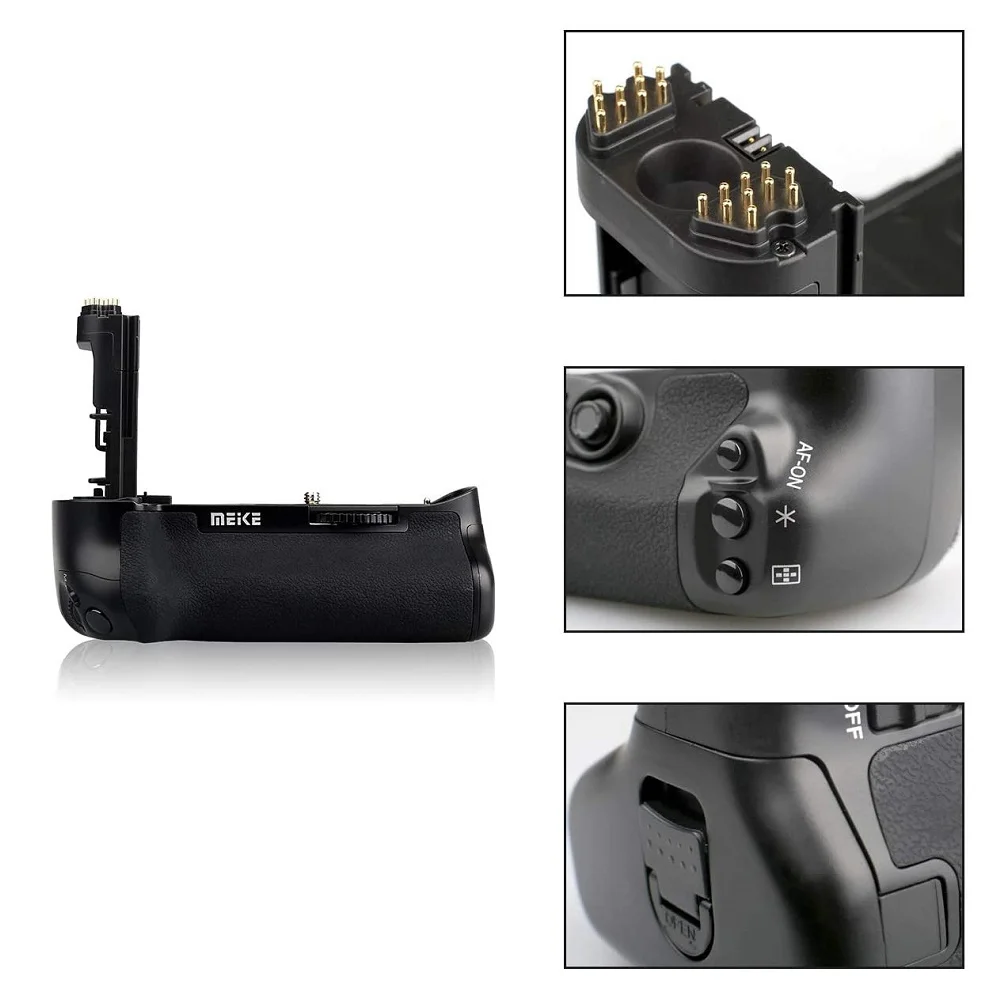 Meike MK-7DII Vertical Battery Grip For Canon 7D Mark II 2 7D2 Camera as BG-E16/ works with LP-E6 Battery or 6 AA Batteries