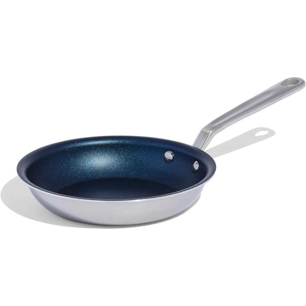 

Cookware - ProCoat 8" Non Stick Frying Pan (Harbour Blue) - 5 Ply Stainless Clad Nonstick