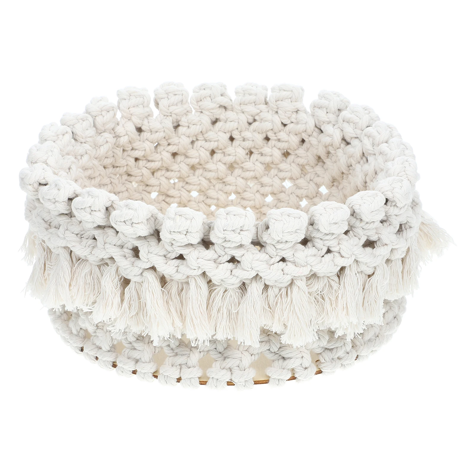 

Hand Woven Storage Basket Cotton Rope Small Desktop Organizer Home Decorative Accessory Fruit Snack Baskets Safe Gentle Touch