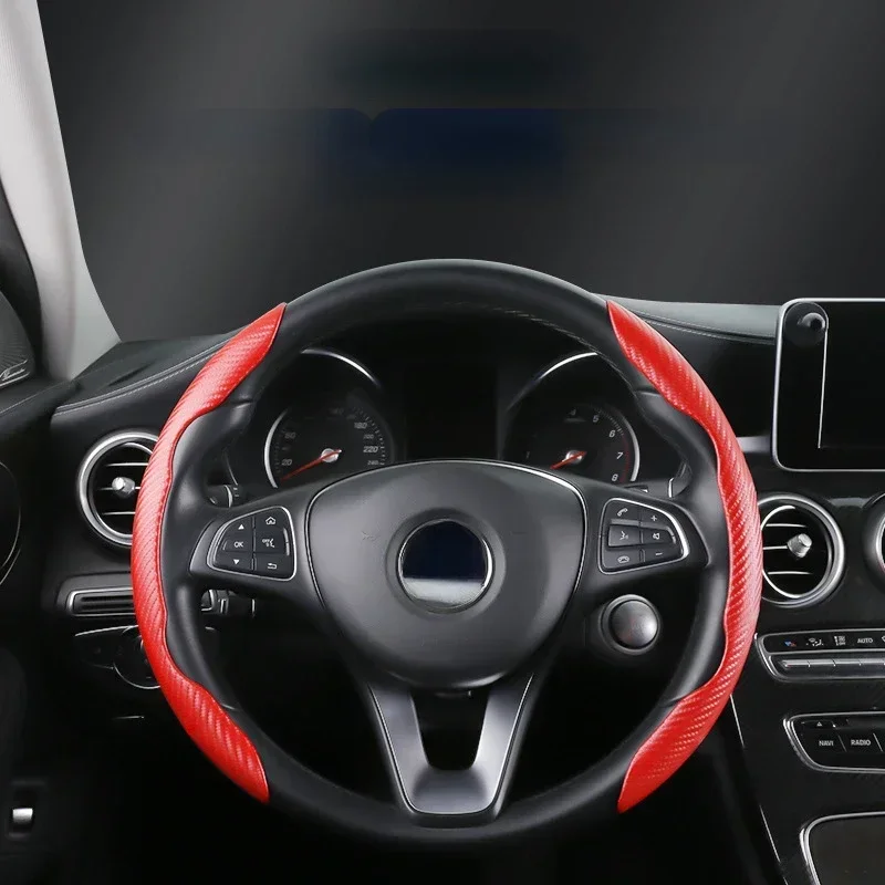 38cm Auto Universal Lenkrad abdeckung Auto Trim für alle Jahreszeiten Herren Kohle faser Sport ultra