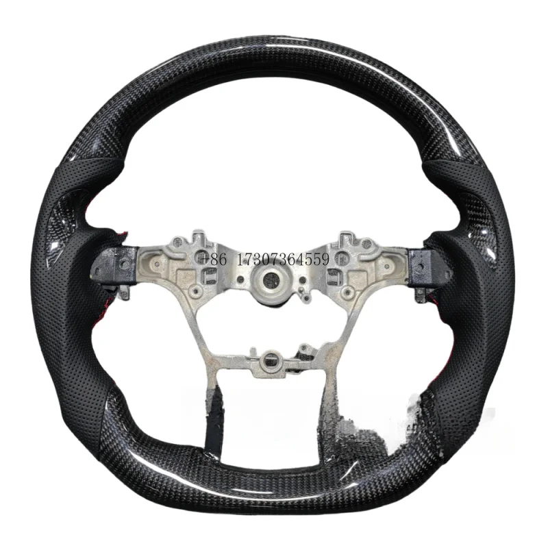 Sports Design Real Carbon Fibre Steering Wheel Frame Fit for Hilux Fortuner Vigo LC79 with Red Stitching