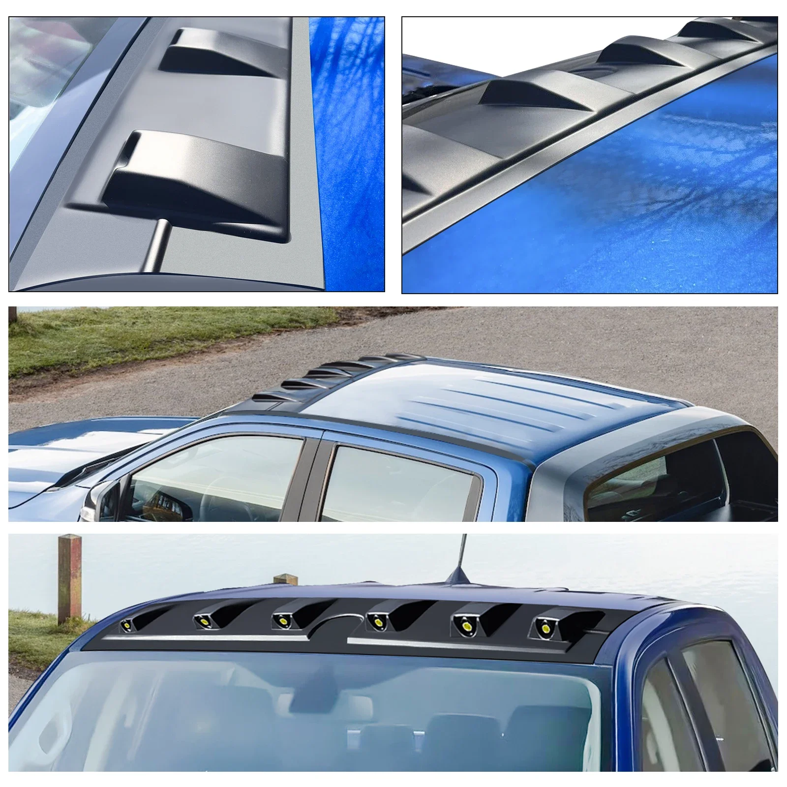 LED Light Bar Front Roof Spoiler Cover For Ford Ranger 2019 2020 2021 2022 Wildtrak XLT XLS XL Limited Car Accessories