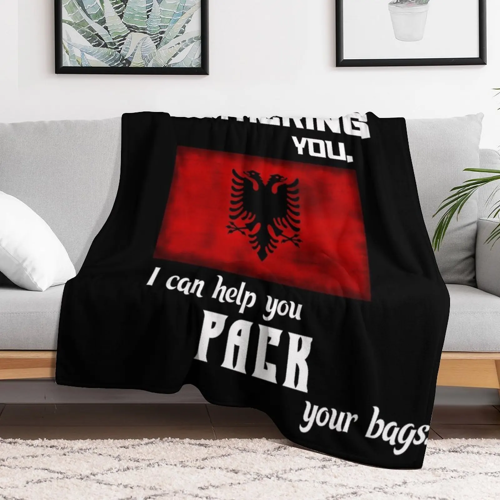 Albanian flag - pack your bags Throw Blanket decorative Thins Summer Blankets