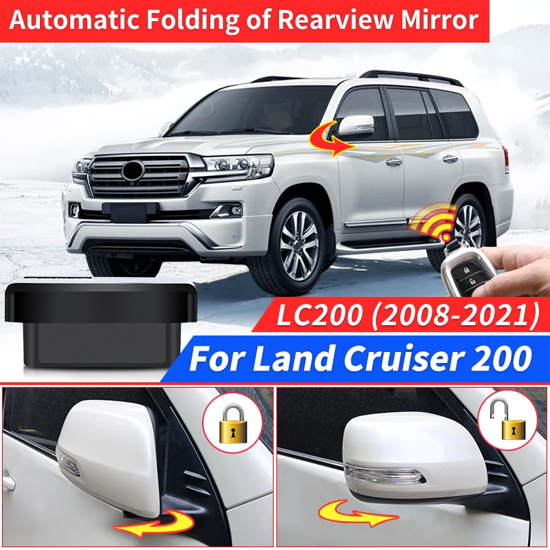 For Toyota Land Cruiser 200 LC200 2008 2021 Auto Folding Mirror Control Module One-Key Fold Unfold Upgrade Parts Accessories