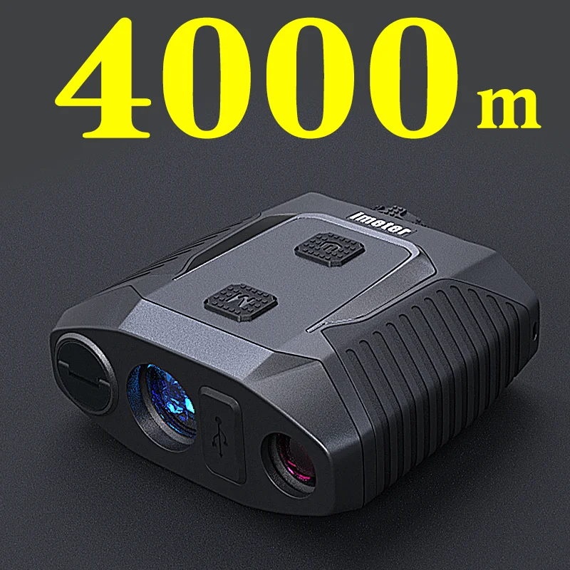 7X Magnification Long Distance Meter 4000M Rechargeable Laser Rangefinder Hunting