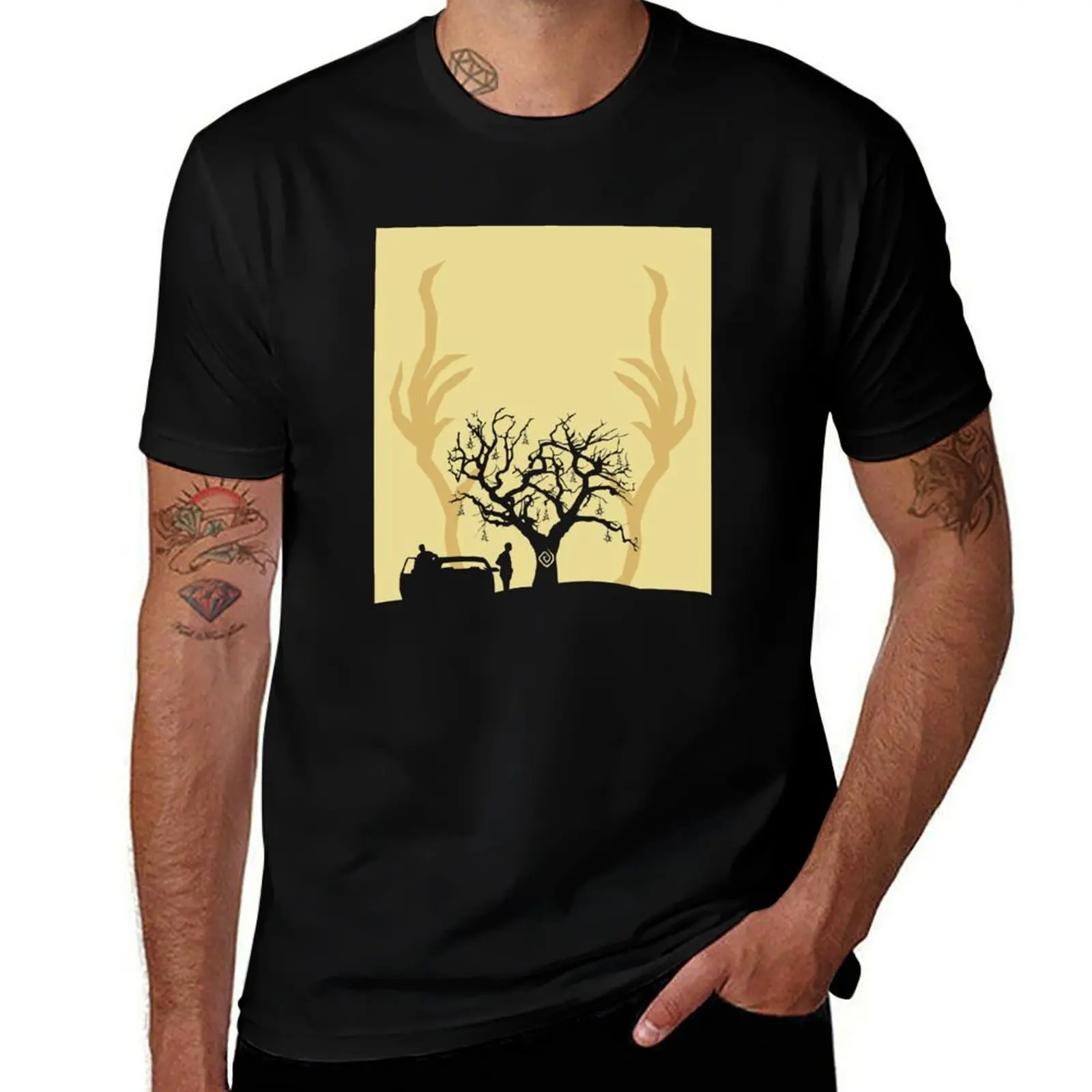 True Detective Yellow King T-Shirt man t shirt customizeds hippie clothes funny t shirts men