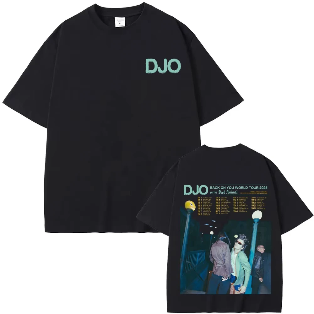 

Футболки Djo Back on You World Tour 2025, новые подарочные футболки Джо Керри для фанатов, унисекс, оверсайз, хлопковые, уличная одежда, летние повседневные топы