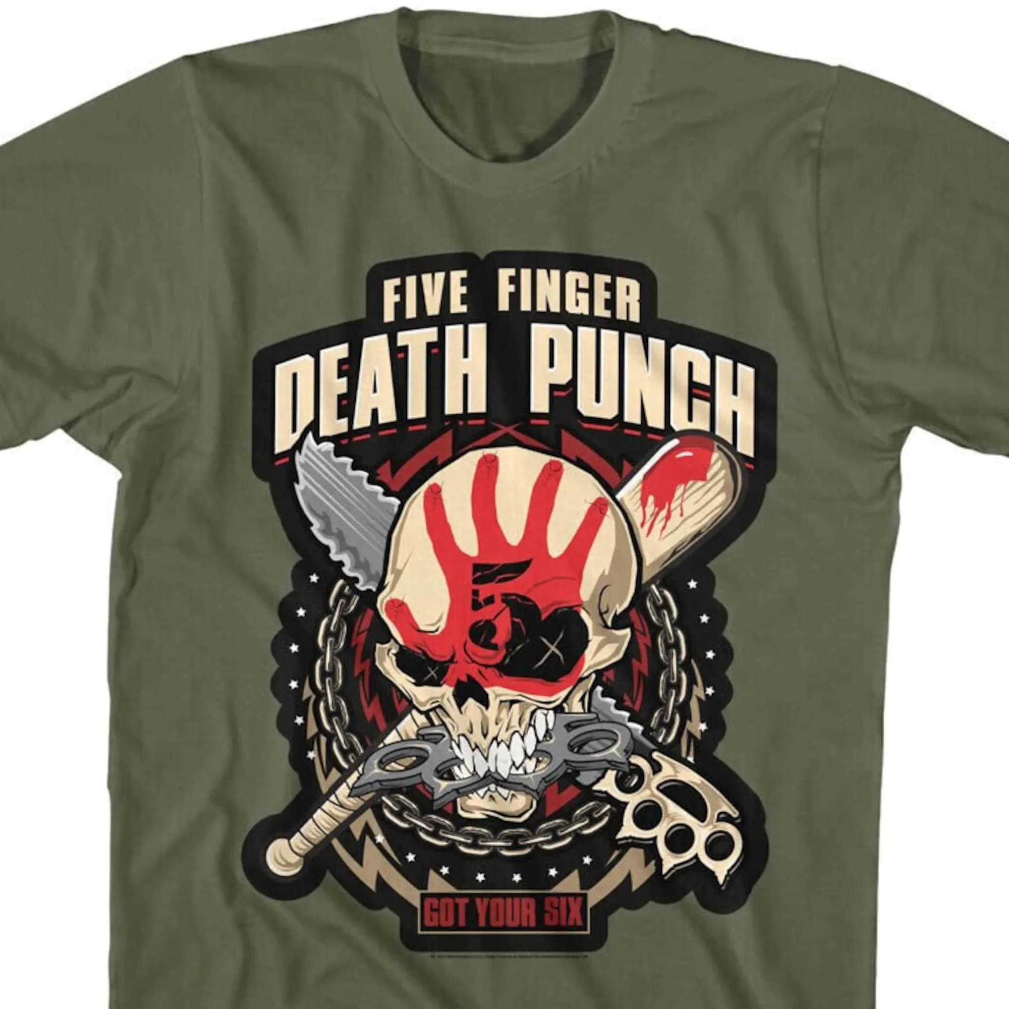 

Рубашка Death Punch с 5-мя пальцами. Футболки с рисунком «Это Your Six»